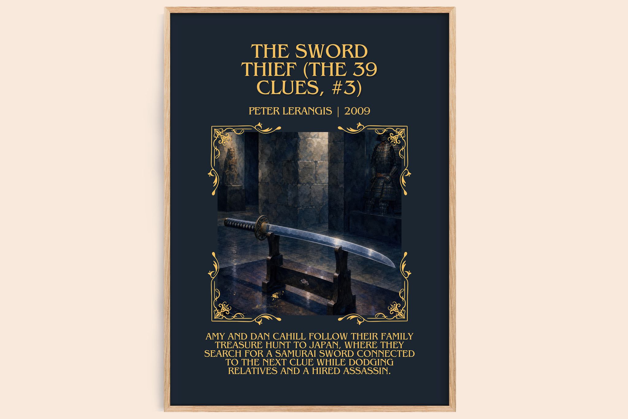 Sword Thief (The 39 Clues, #3) Minimalist Book Poster by P. Lerangis