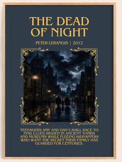 The Dead of Night Minimalist Book Poster by Peter Lerangis – book poster