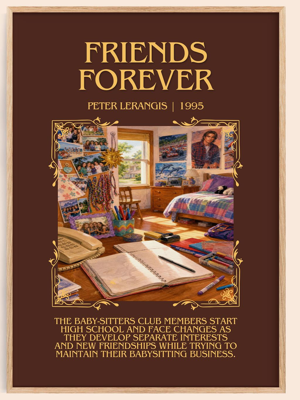 Friends Forever Minimalist Book Poster by Peter Lerangis – book poster