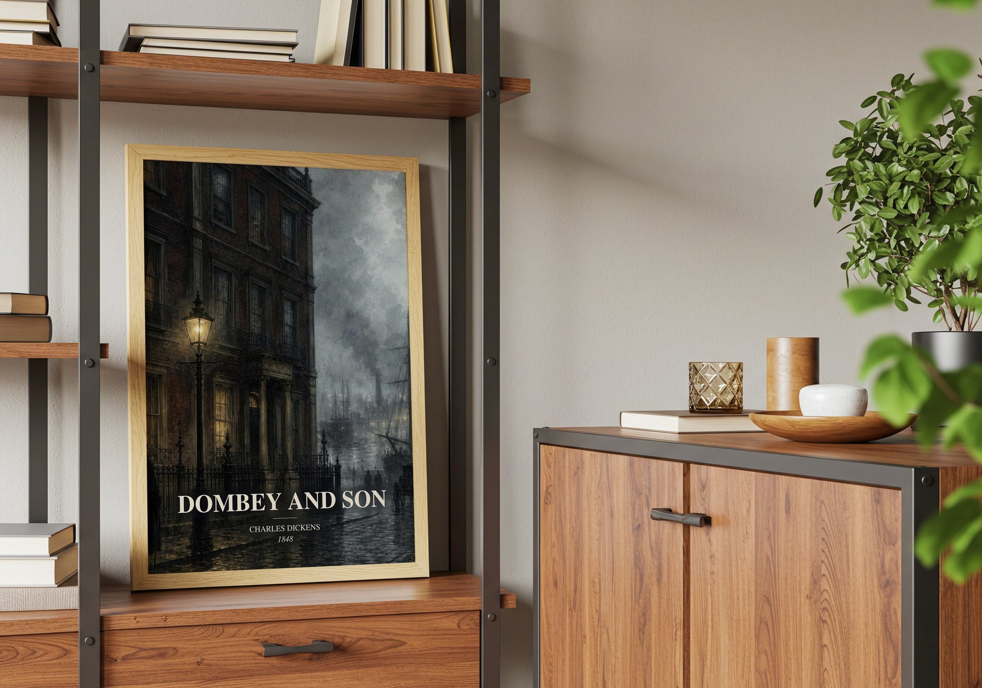 Dombey And Son book watercolour illustration paper finish options – matte satin gloss