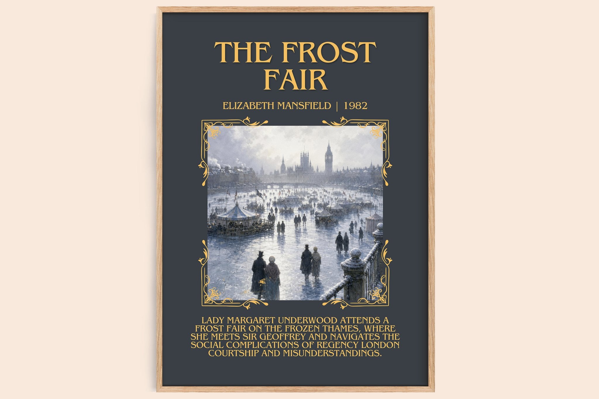 The Frost Fair Minimalist Book Poster by Elizabeth Mansfield