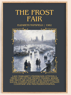 The Frost Fair Minimalist Book Poster by Elizabeth Mansfield – book poster