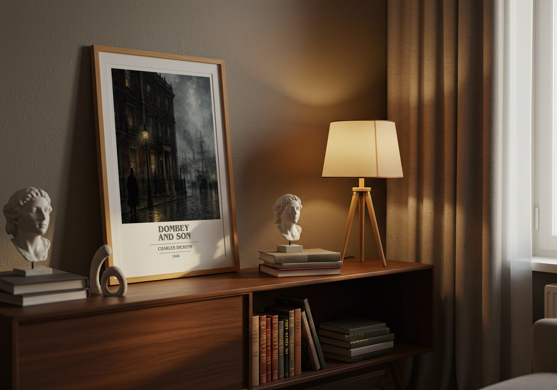 Dombey And Son book cover book poster framed on wall – classic literature wall art