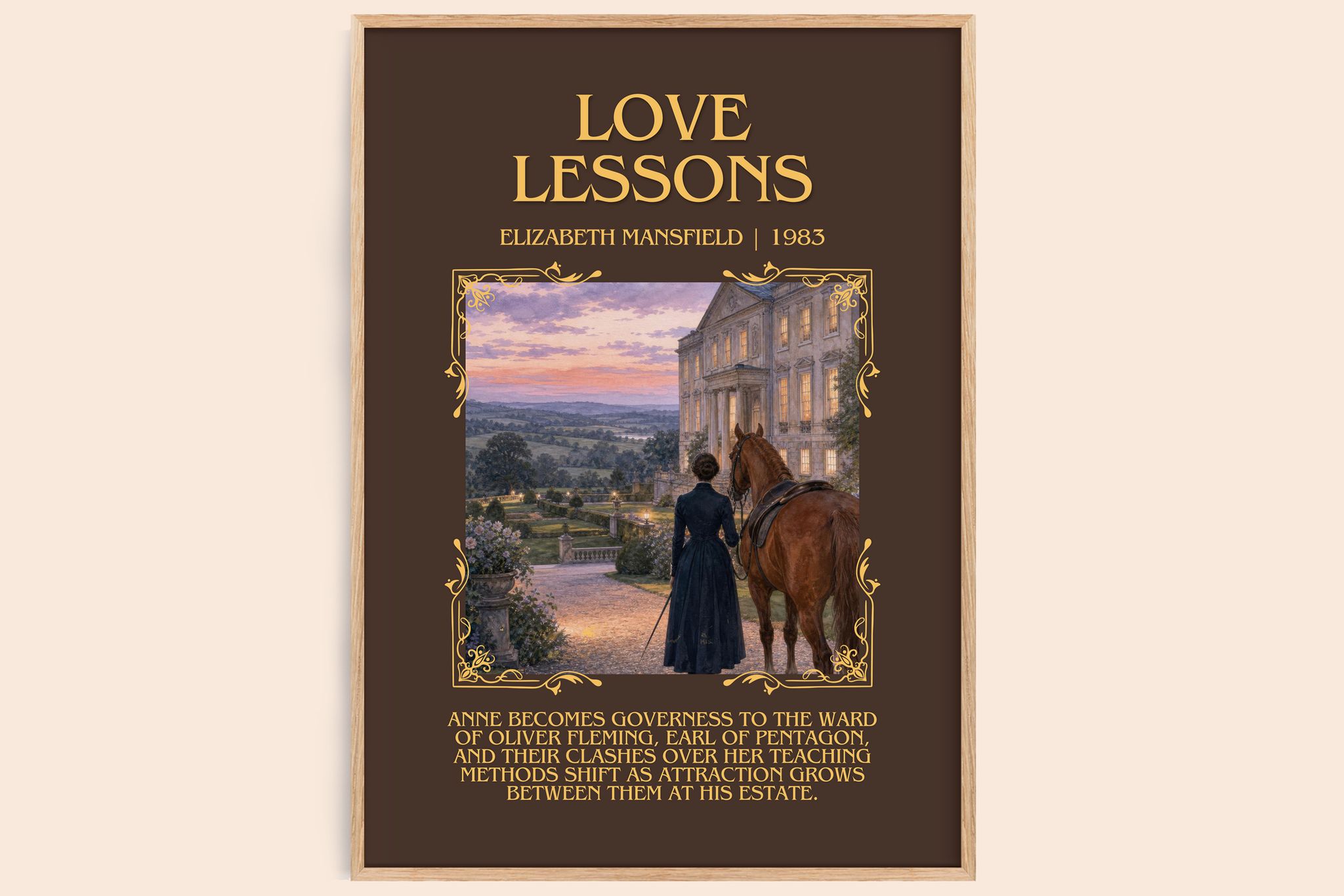 Love Lessons Minimalist Book Poster by Elizabeth Mansfield