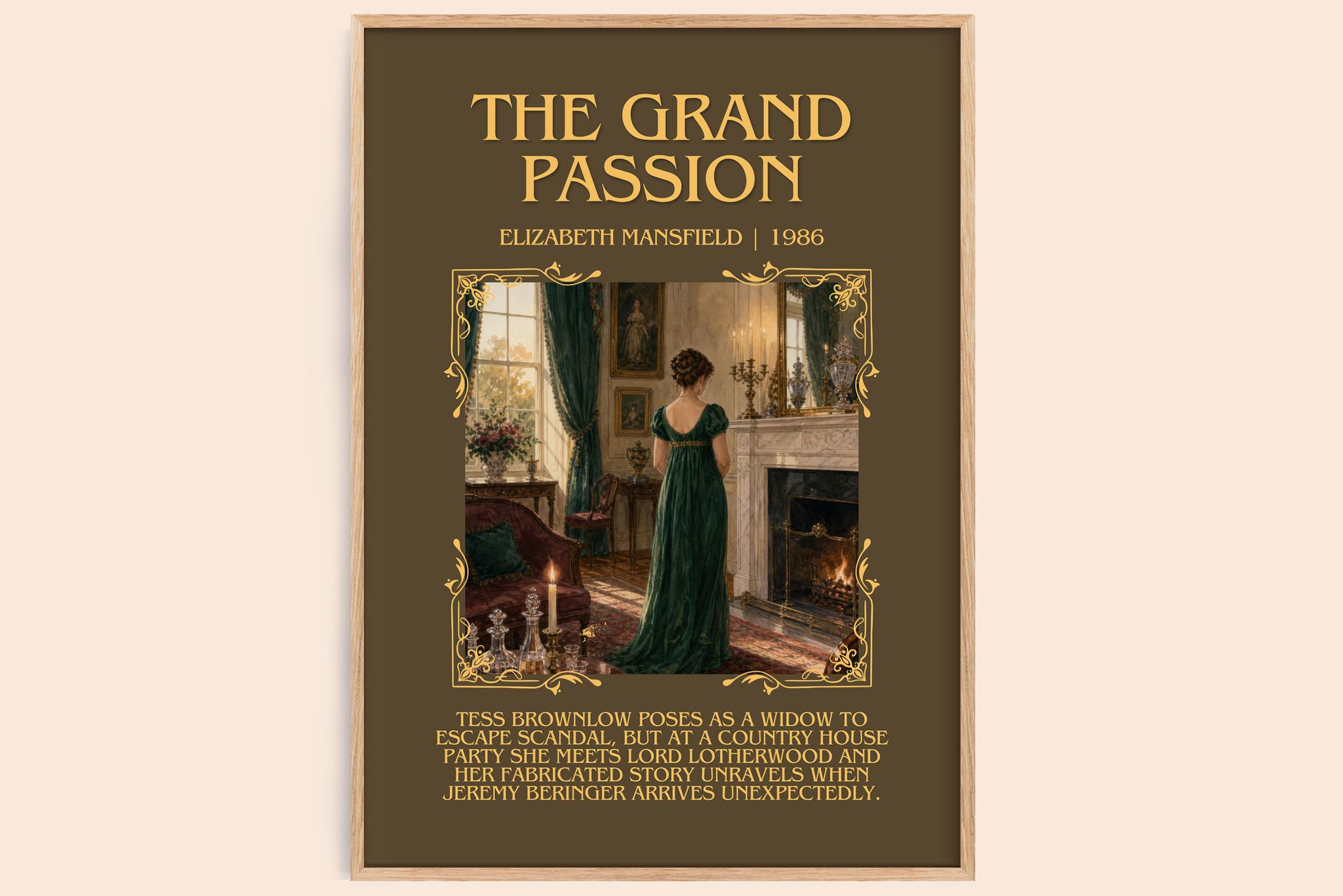 The Grand Passion Minimalist Book Poster by Elizabeth Mansfield