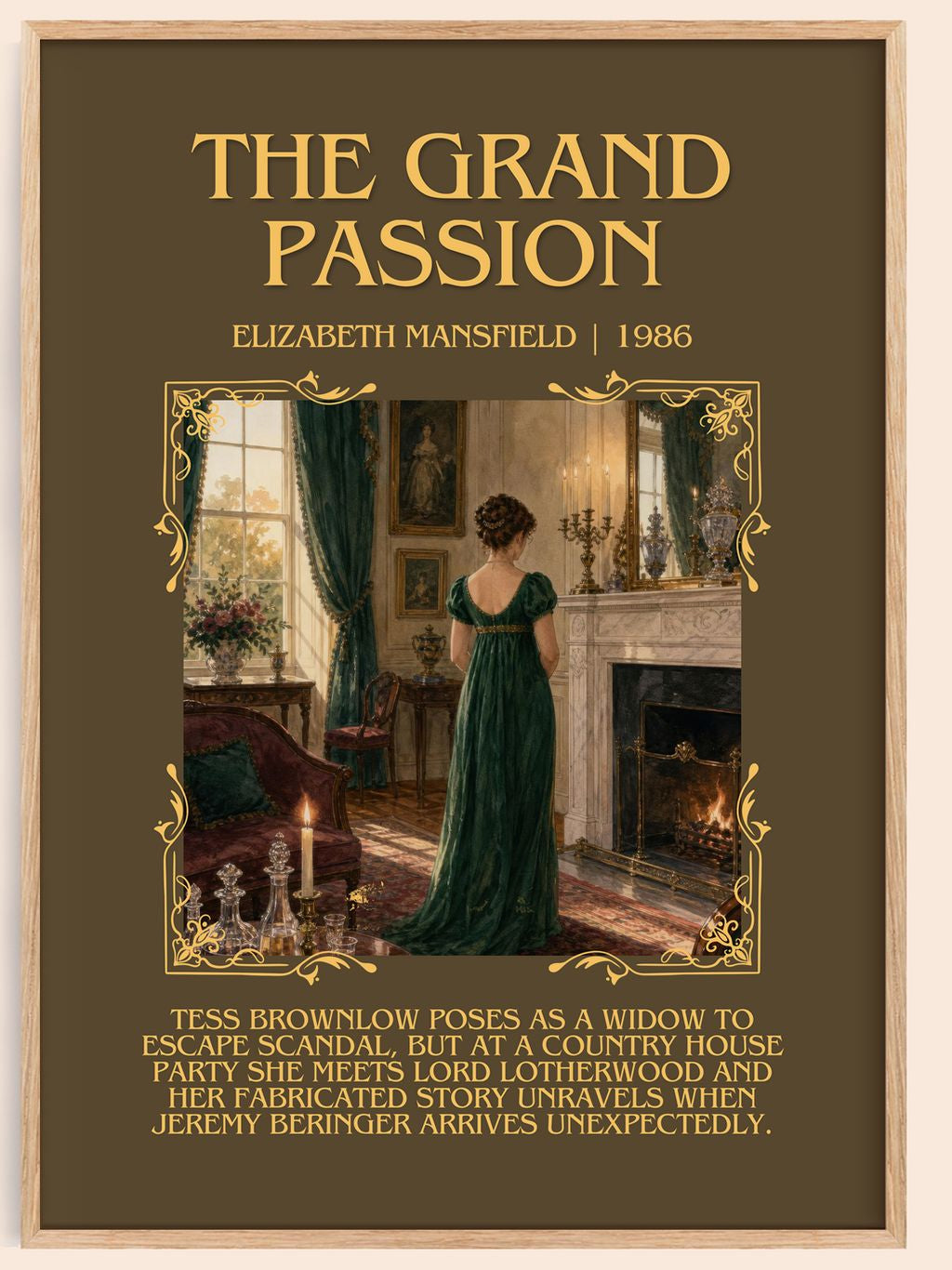 The Grand Passion Minimalist Book Poster by Elizabeth Mansfield – book poster