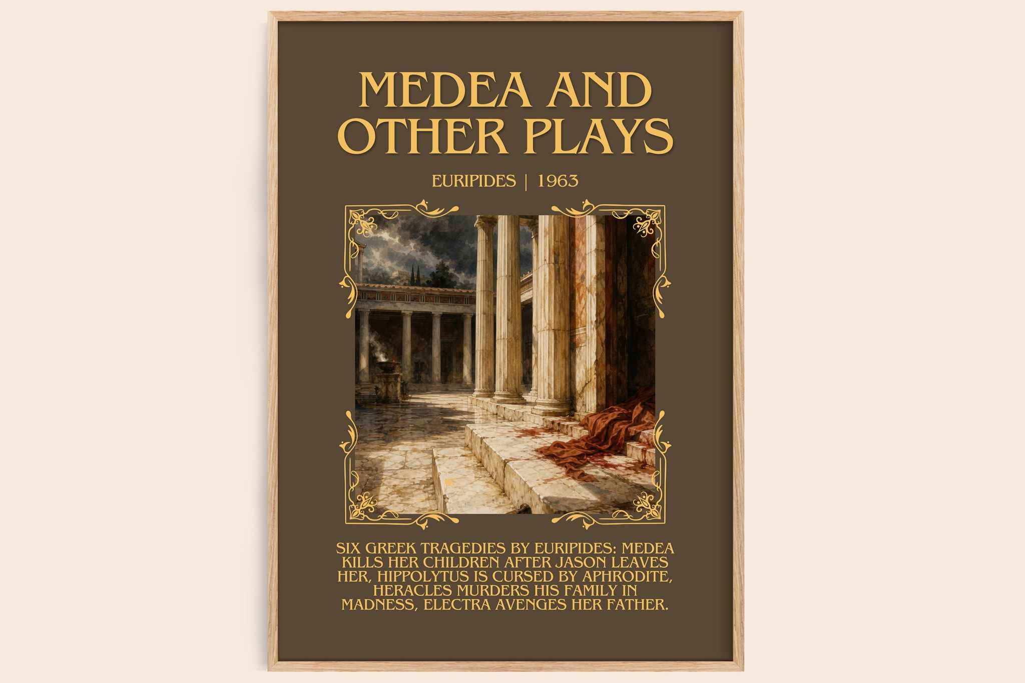 Medea and other plays Minimalist Book Poster by Euripides