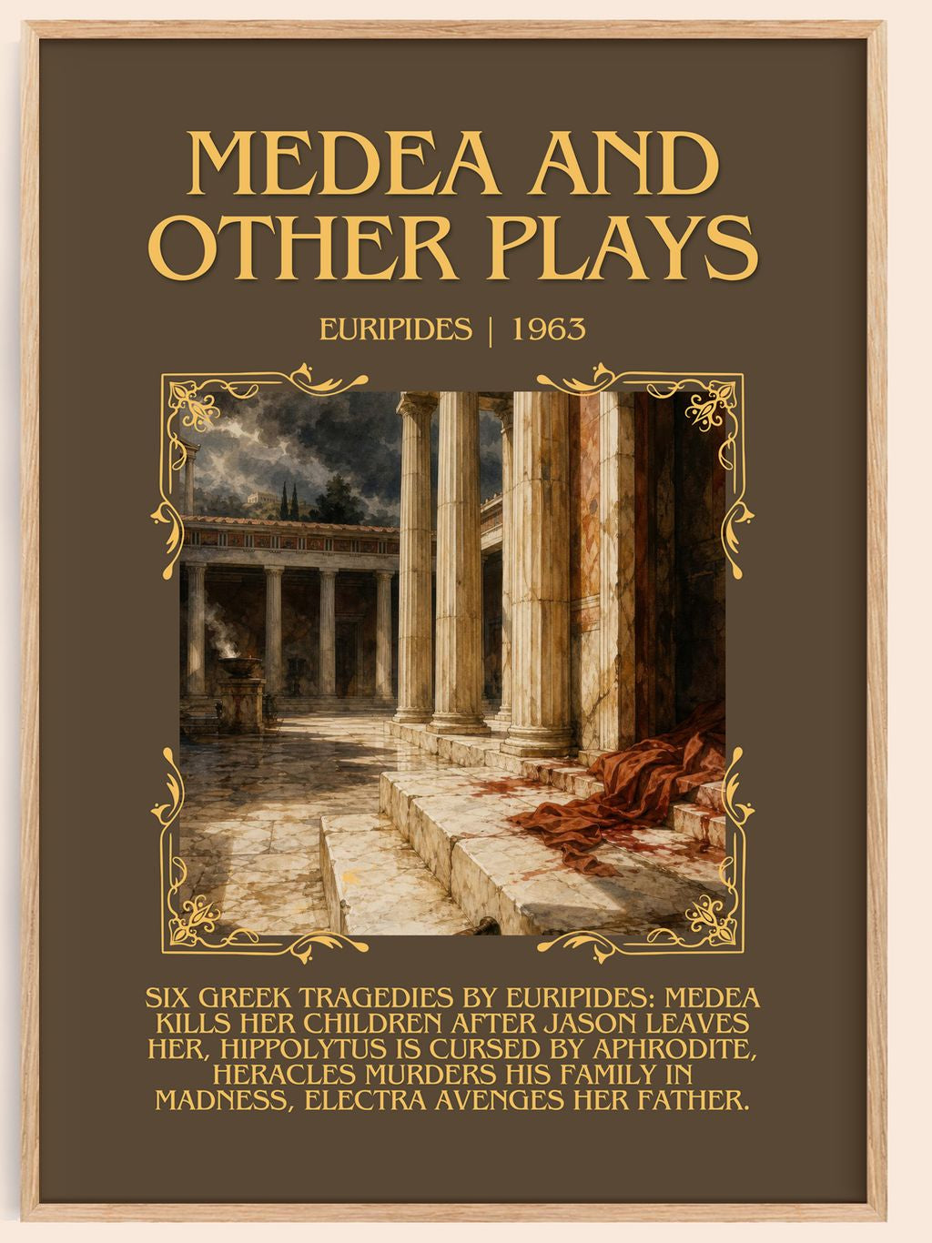 Medea and other plays Minimalist Book Poster by Euripides – book poster