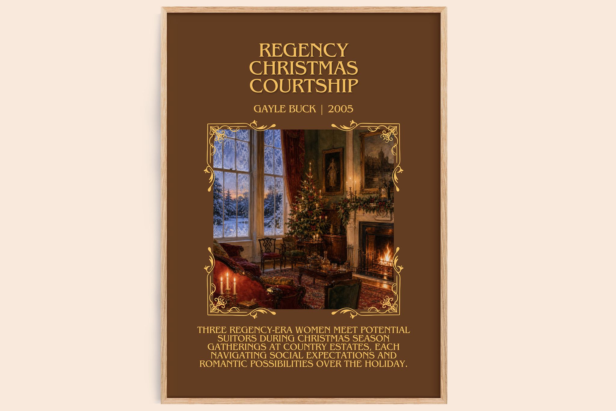 Regency Christmas Courtship Minimalist Book Poster by Gayle Buck