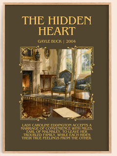 The Hidden Heart Minimalist Book Poster by Gayle Buck – book poster
