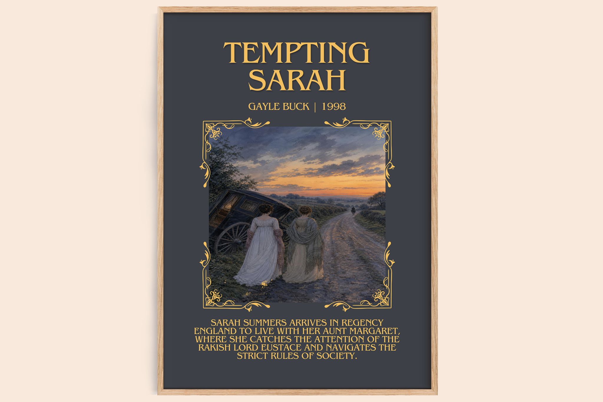 Tempting Sarah Minimalist Book Poster by Gayle Buck