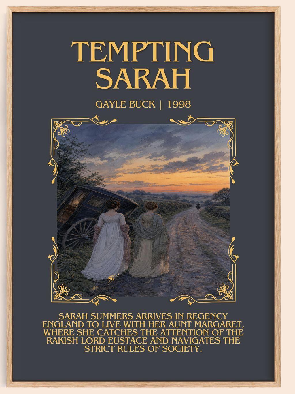 Tempting Sarah Minimalist Book Poster by Gayle Buck – book poster