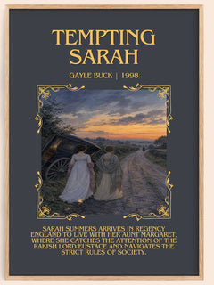 Tempting Sarah Minimalist Book Poster by Gayle Buck – book poster