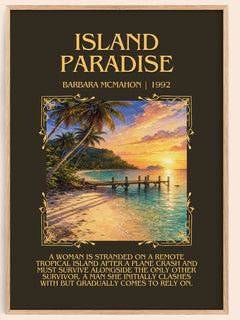 Island Paradise Minimalist Book Poster by Barbara McMahon – book poster