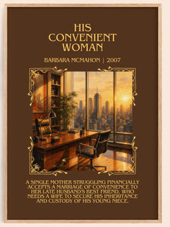 His Convenient Woman Minimalist Book Poster by Barbara McMahon – book poster