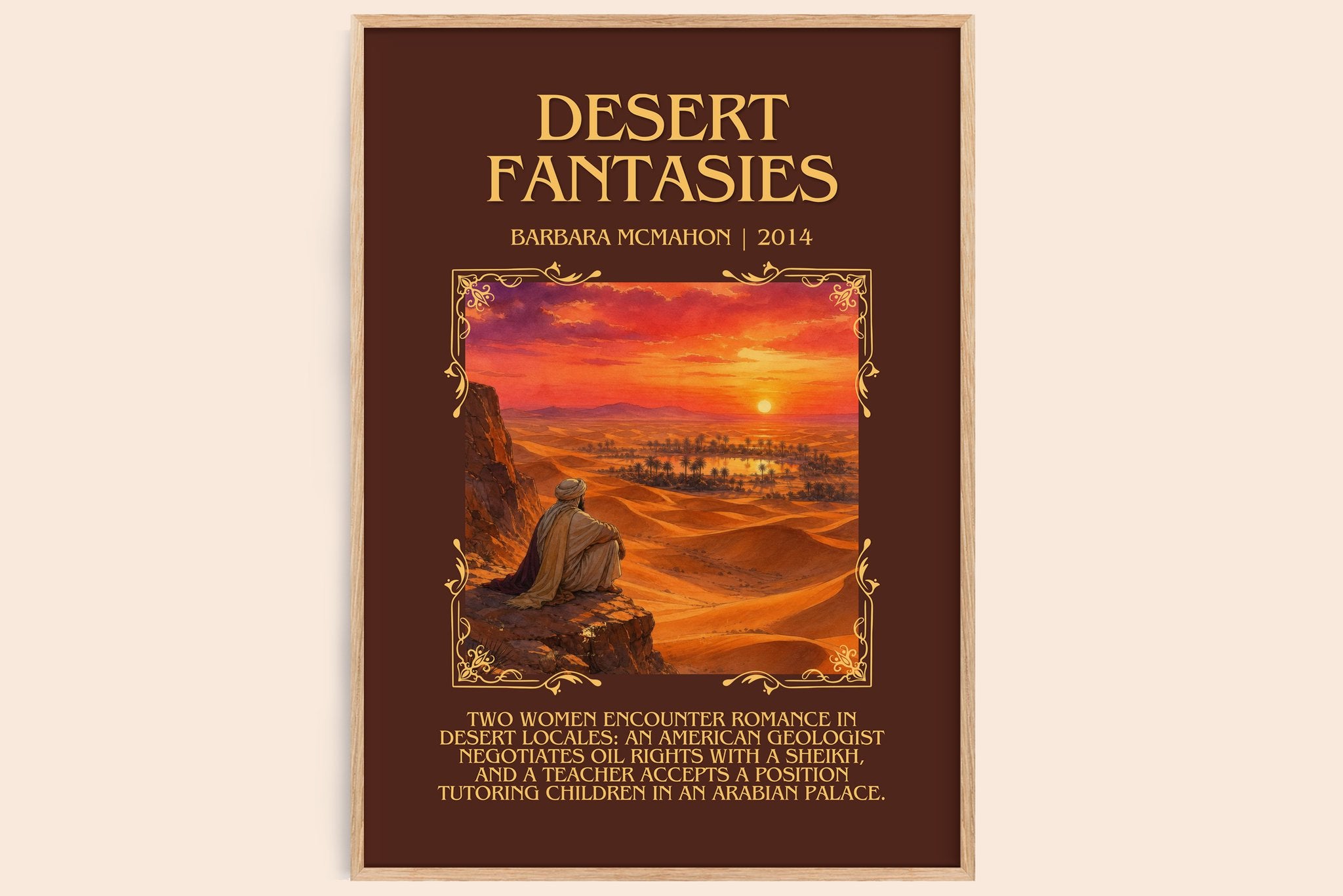 Desert Fantasies Minimalist Book Poster by Barbara McMahon