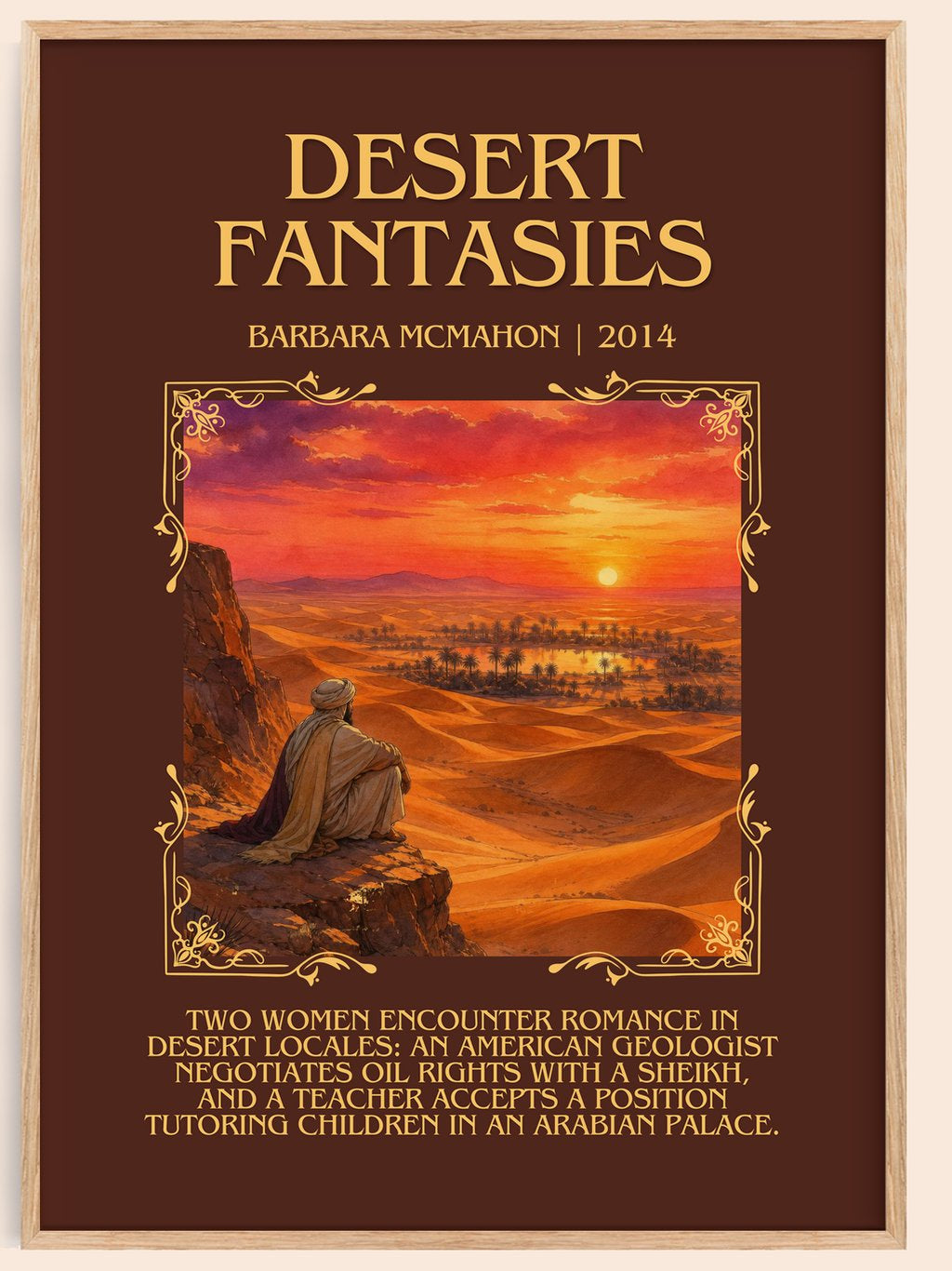 Desert Fantasies Minimalist Book Poster by Barbara McMahon – book poster