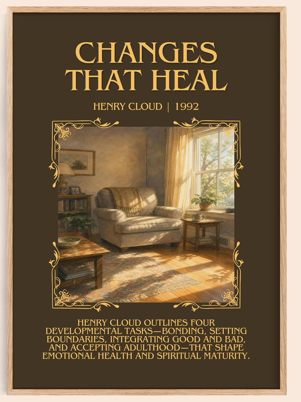Changes That Heal Minimalist Book Poster by Henry Cloud – book poster