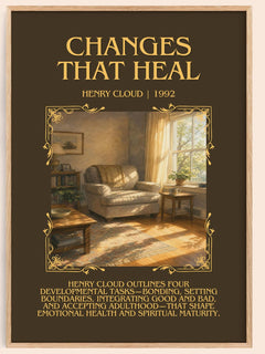 Changes That Heal Minimalist Book Poster by Henry Cloud – book poster