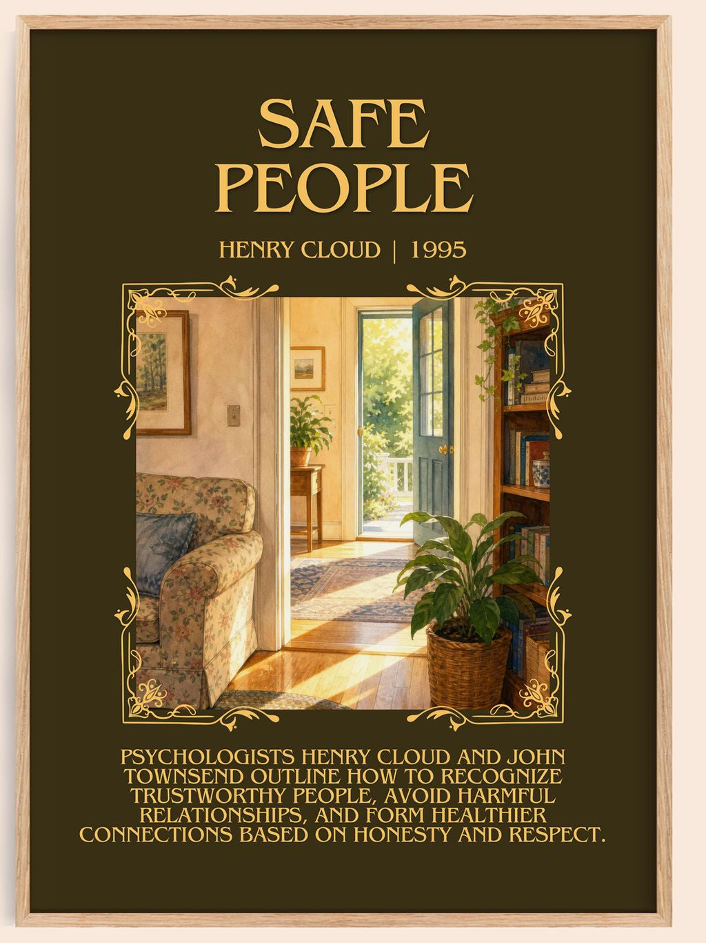 Safe People Minimalist Book Poster by Henry Cloud – book poster