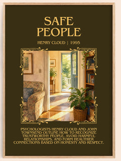 Safe People Minimalist Book Poster by Henry Cloud – book poster