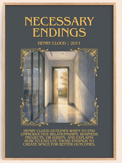Necessary Endings Minimalist Book Poster by Henry Cloud – book poster