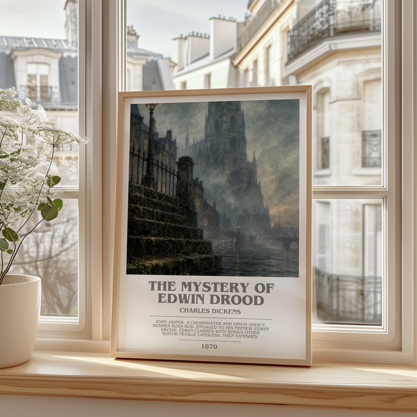 The Mystery Of Edwin Drood bookish poster colour and style options – Charles Dickens book art