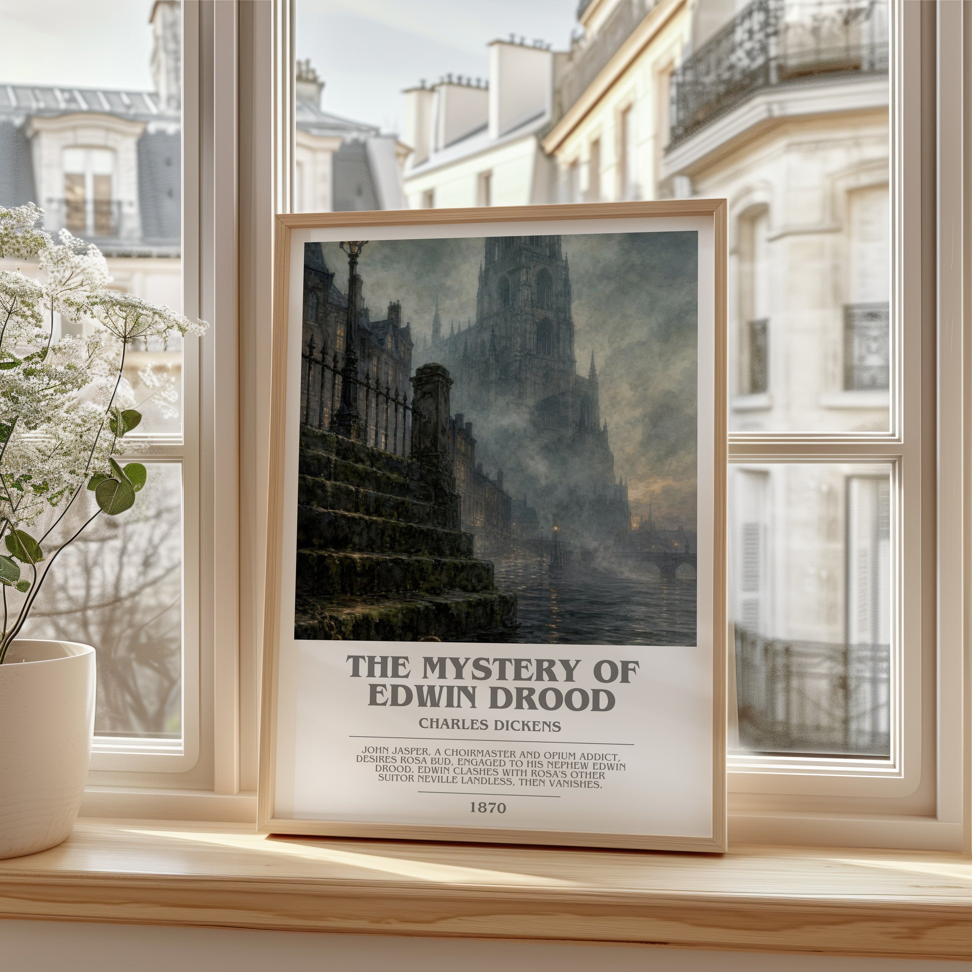 The Mystery Of Edwin Drood bookish poster colour and style options – Charles Dickens book art