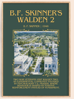 B.F. Skinner's Walden 2 Minimalist Book Poster by B. F. Skinner – book poster