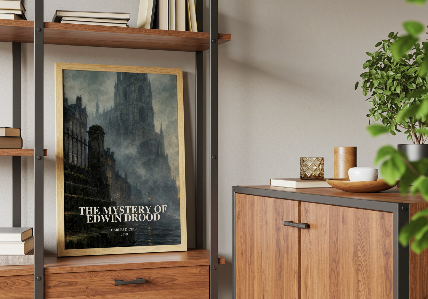 The Mystery Of Edwin Drood book watercolour illustration paper finish options – matte satin gloss