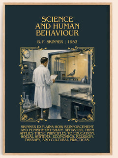 Science and human behaviour Minimalist Book Poster by B. F. Skinner – book poster