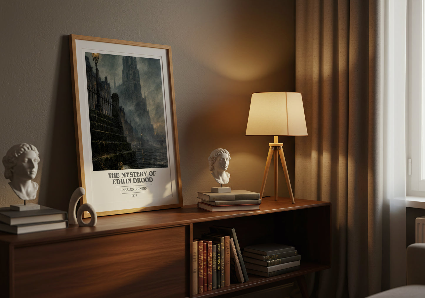 The Mystery Of Edwin Drood book cover book poster framed on wall – mystery wall art