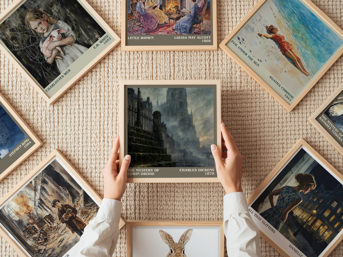 The Mystery Of Edwin Drood literary book poster framed on wall – mystery wall art