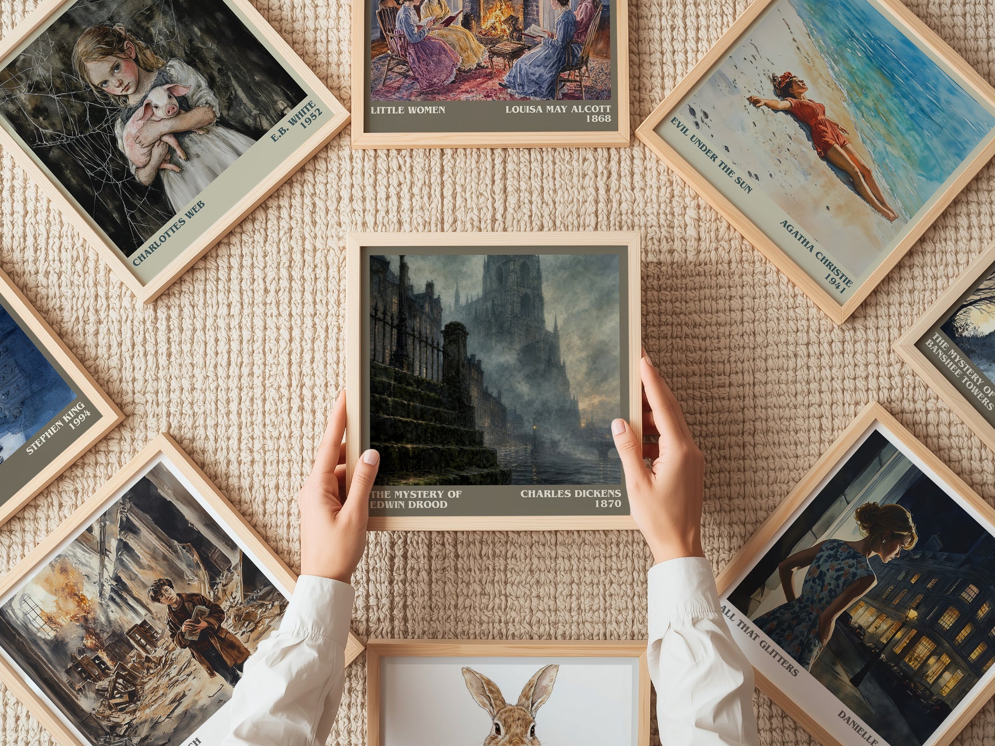 The Mystery Of Edwin Drood literary book poster framed on wall – mystery wall art