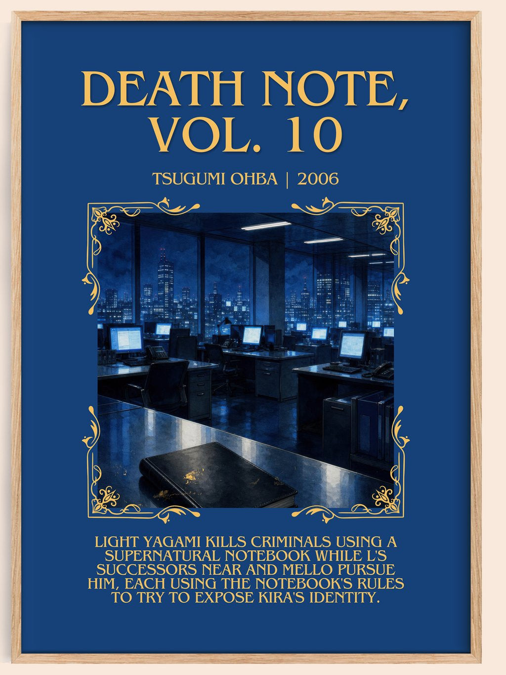 Death Note, Vol. 10 Minimalist Book Poster by Tsugumi Ohba – book poster
