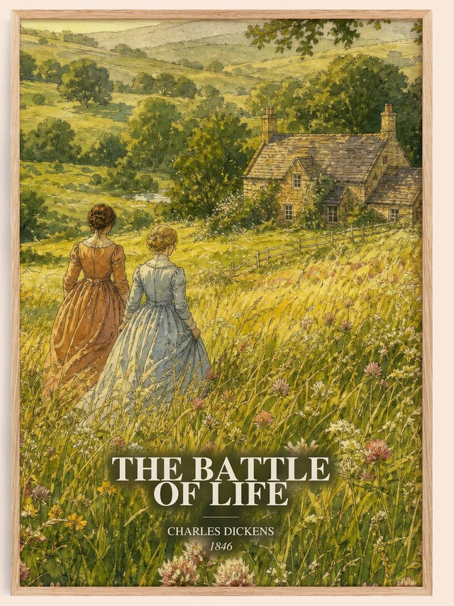 The Battle Of Life Book Watercolour Illustration by Charles Dickens
