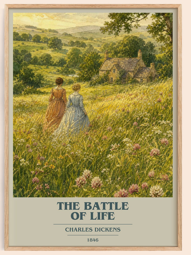The Battle Of Life Book Cover Poster by Charles Dickens