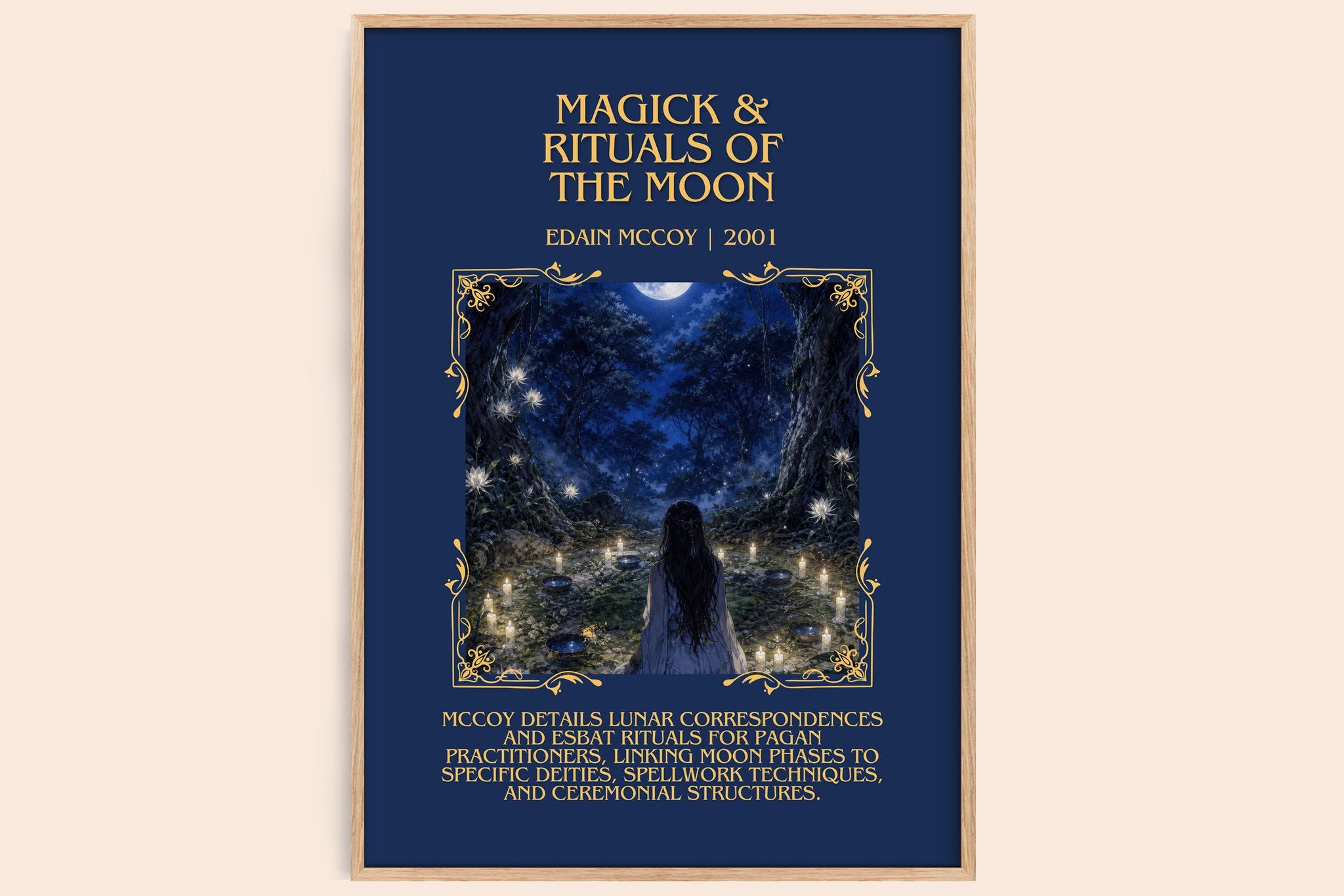 Magick & rituals of the moon Minimalist Book Poster by Edain McCoy