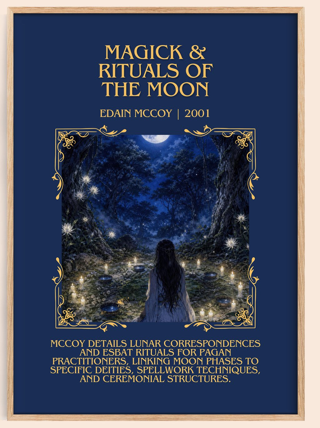 Magick & rituals of the moon Minimalist Book Poster by Edain McCoy – book poster