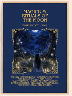 Magick & rituals of the moon Minimalist Book Poster by Edain McCoy – book poster