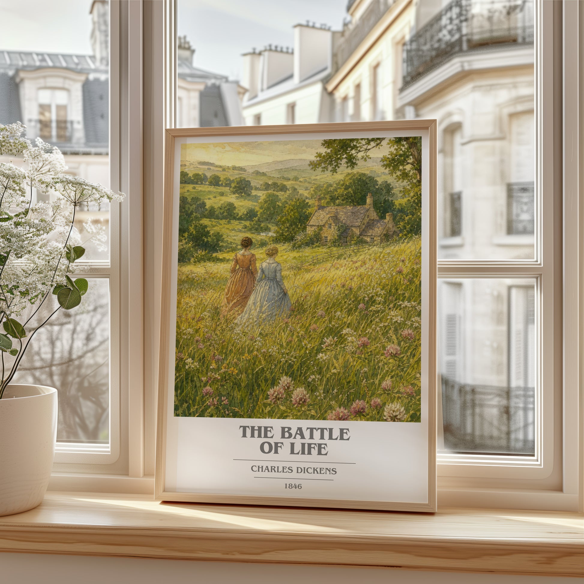 The Battle Of Life book cover poster colour and style options – Charles Dickens book art
