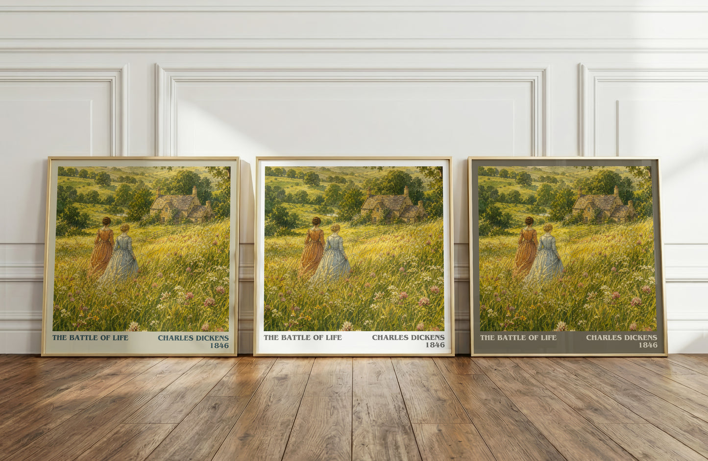 The Battle Of Life literary art print colour and style options – Charles Dickens book art