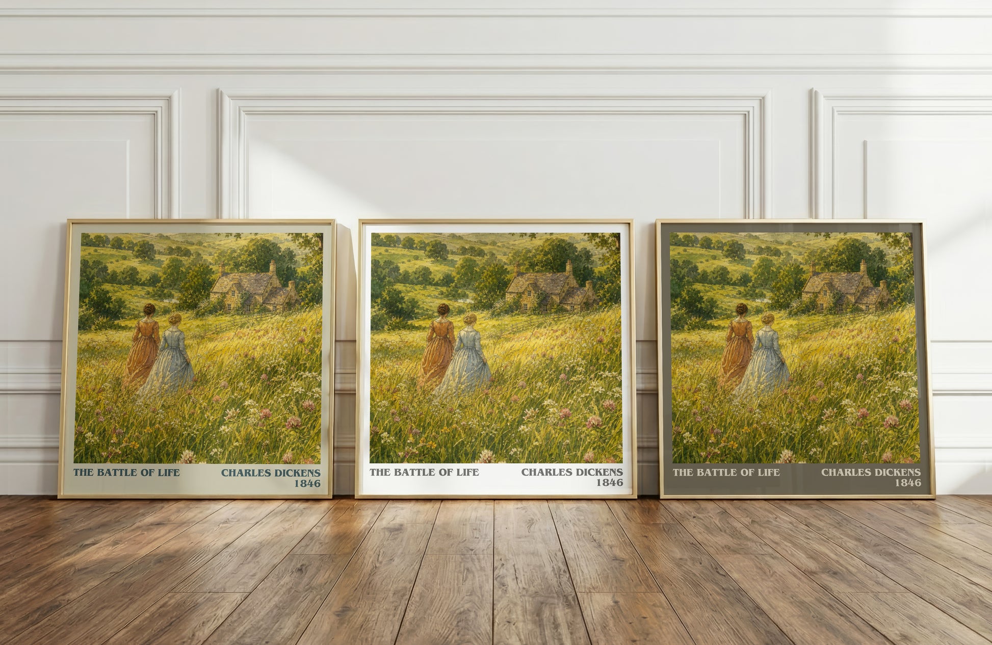The Battle Of Life literary art print colour and style options – Charles Dickens book art