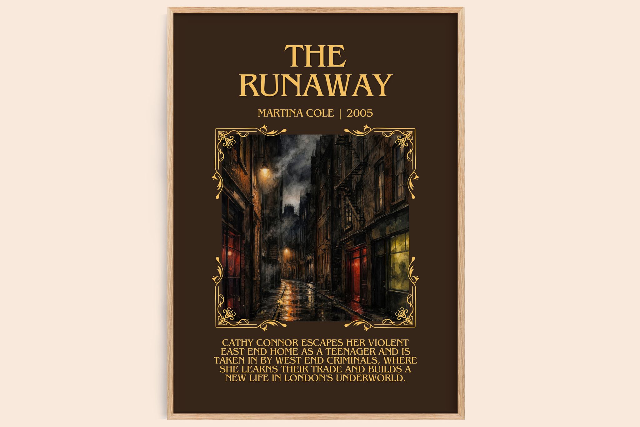 The runaway Minimalist Book Poster by Martina Cole