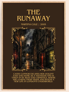 The runaway Minimalist Book Poster by Martina Cole – book poster