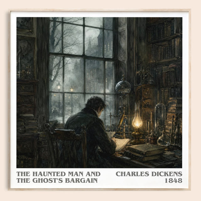 Haunted Man And The Ghost'S Bargain Literary Art Print by C. Dickens