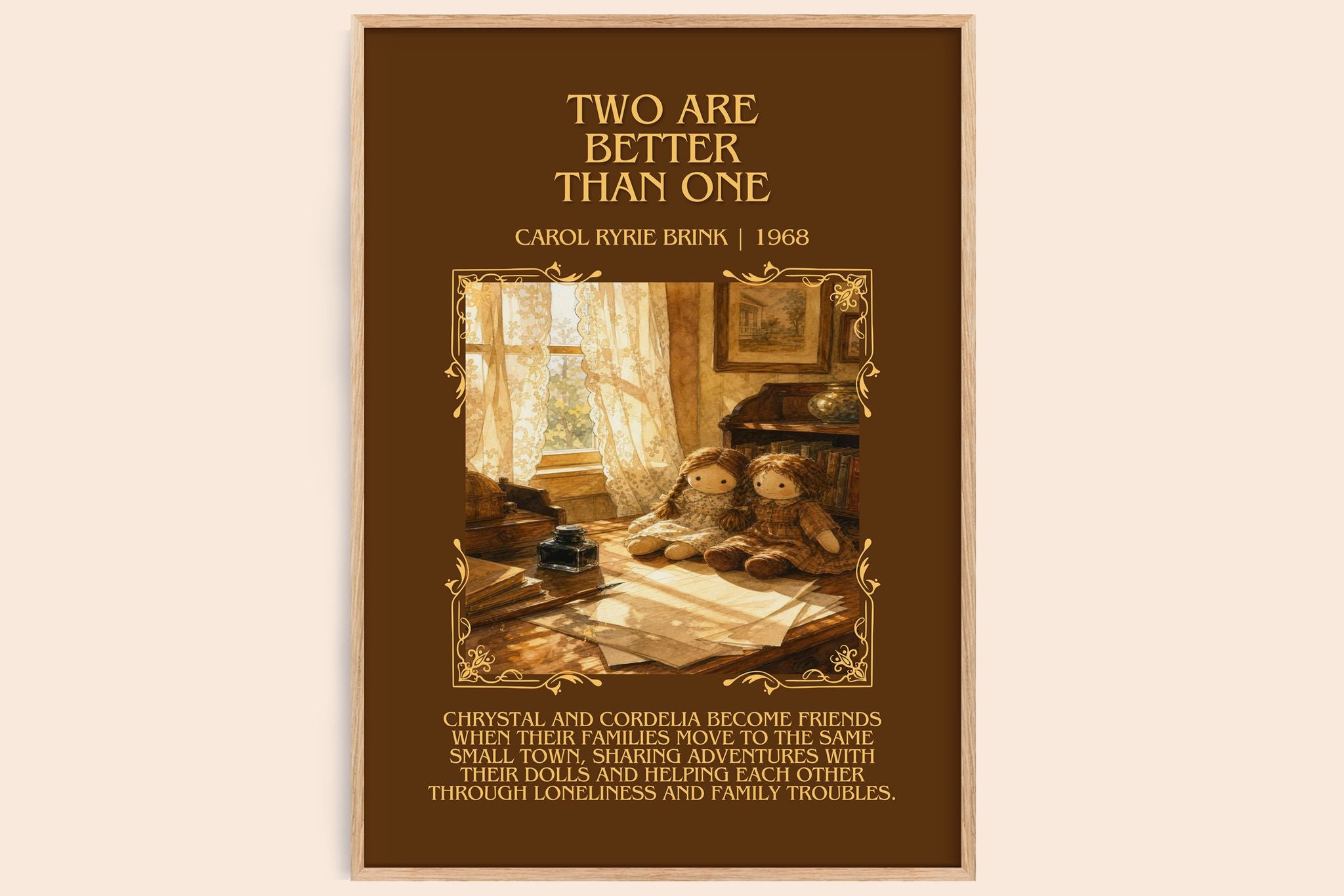 Two Are Better Than One Minimalist Book Poster by Carol Ryrie Brink