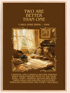 Two Are Better Than One Minimalist Book Poster by Carol Ryrie Brink – book poster