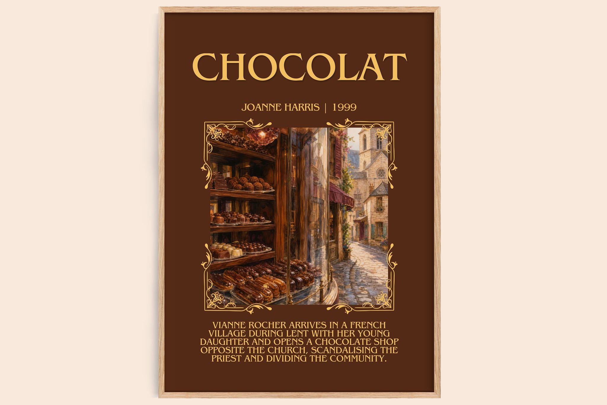 Chocolat Minimalist Book Poster by Joanne Harris