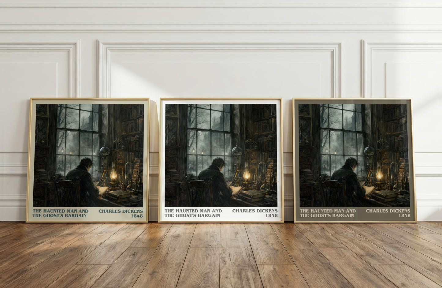 The Haunted Man And The Ghost'S Bargain literary art print colour and style options – Charles Dickens book art